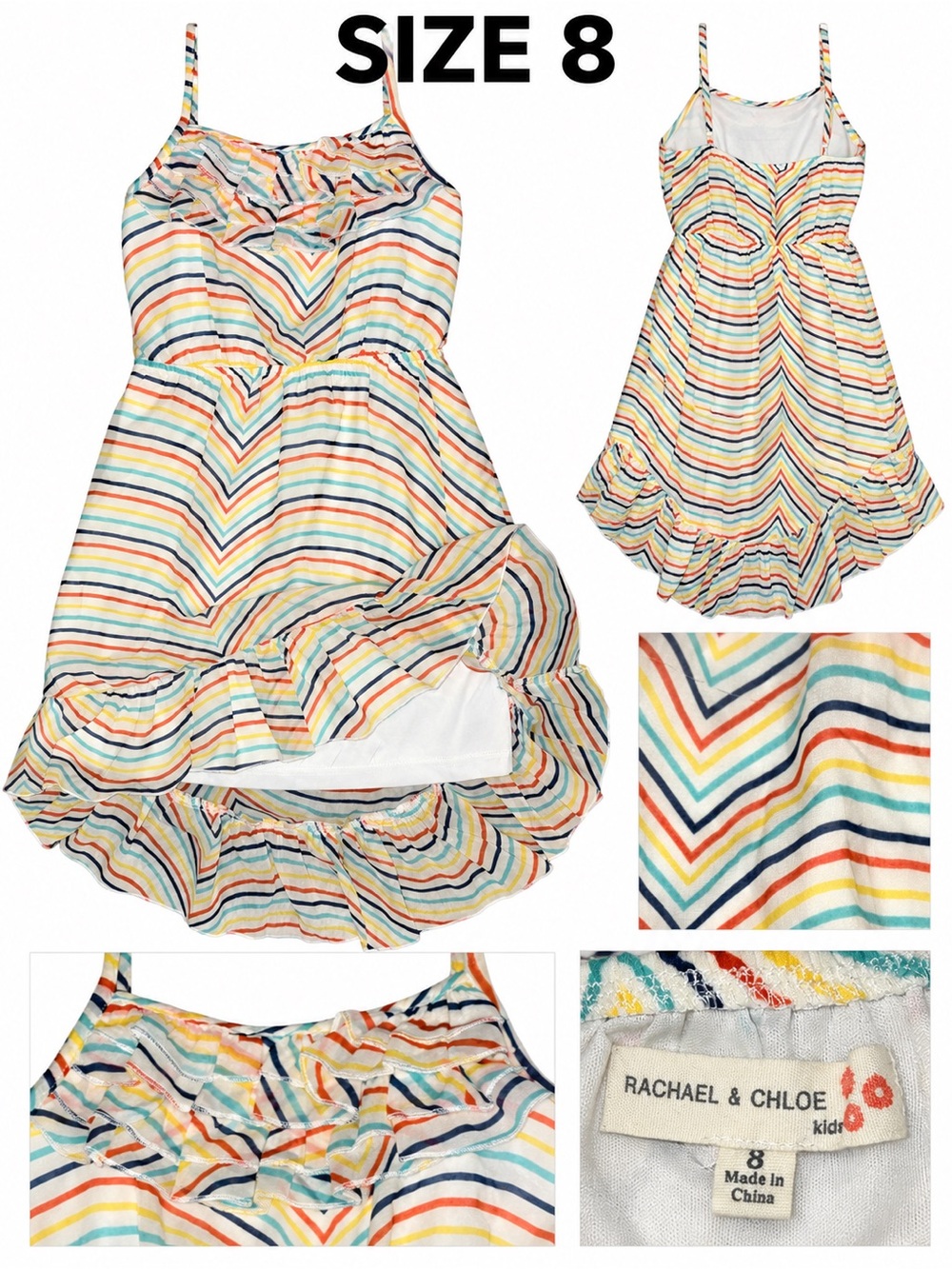 Girls fun jazzy striped dress